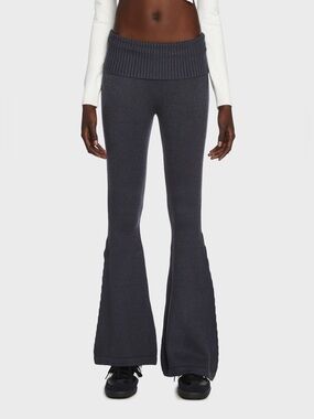 Edikted Desiree Knitted Low Rise Fold Over Pants